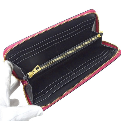 LOEWE ロエベ 長財布 リピート マゼンタ レザー レディース 【中古】