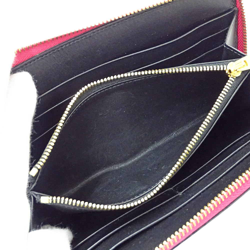 LOEWE ロエベ 長財布 リピート マゼンタ レザー レディース 【中古】