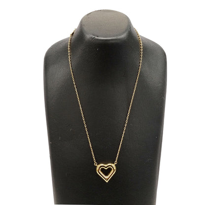 LOUIS VUITTON ルイ・ヴィトン LV&V ハートネックレス ネックレス GP ゴールド レディース M61136 【中古】