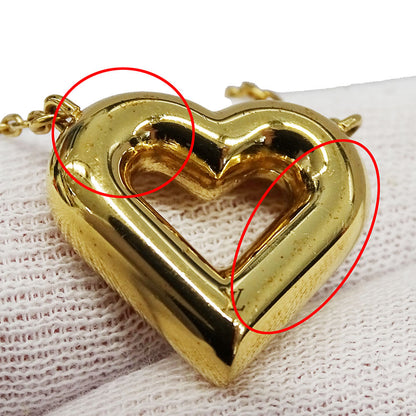 LOUIS VUITTON ルイ・ヴィトン LV&V ハートネックレス ネックレス GP ゴールド レディース M61136 【中古】