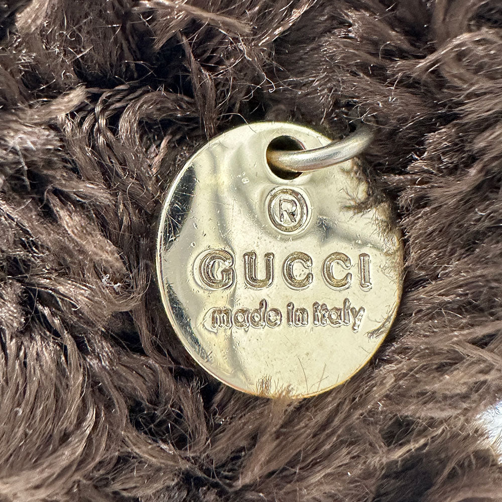 GUCCI グッチ GGプラス グッチョリ スタンダードプードル キーホルダー ブラウン レディース メンズ 【中古】