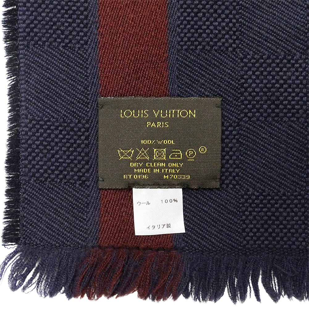 LOUIS VUITTON ルイ・ヴィトン ダミエ エシャルプ メサジェ マフラー・ストール アントラシット M70339 ウール メンズ 【中古】