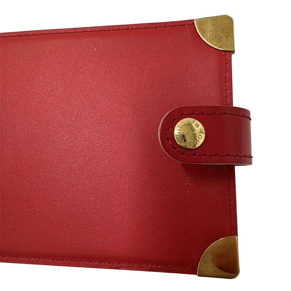 LOUIS VUITTON ルイ・ヴィトン スハリ メモ帳カバー 手帳カバー ジェラニウム レザー レディース メンズ 【中古】