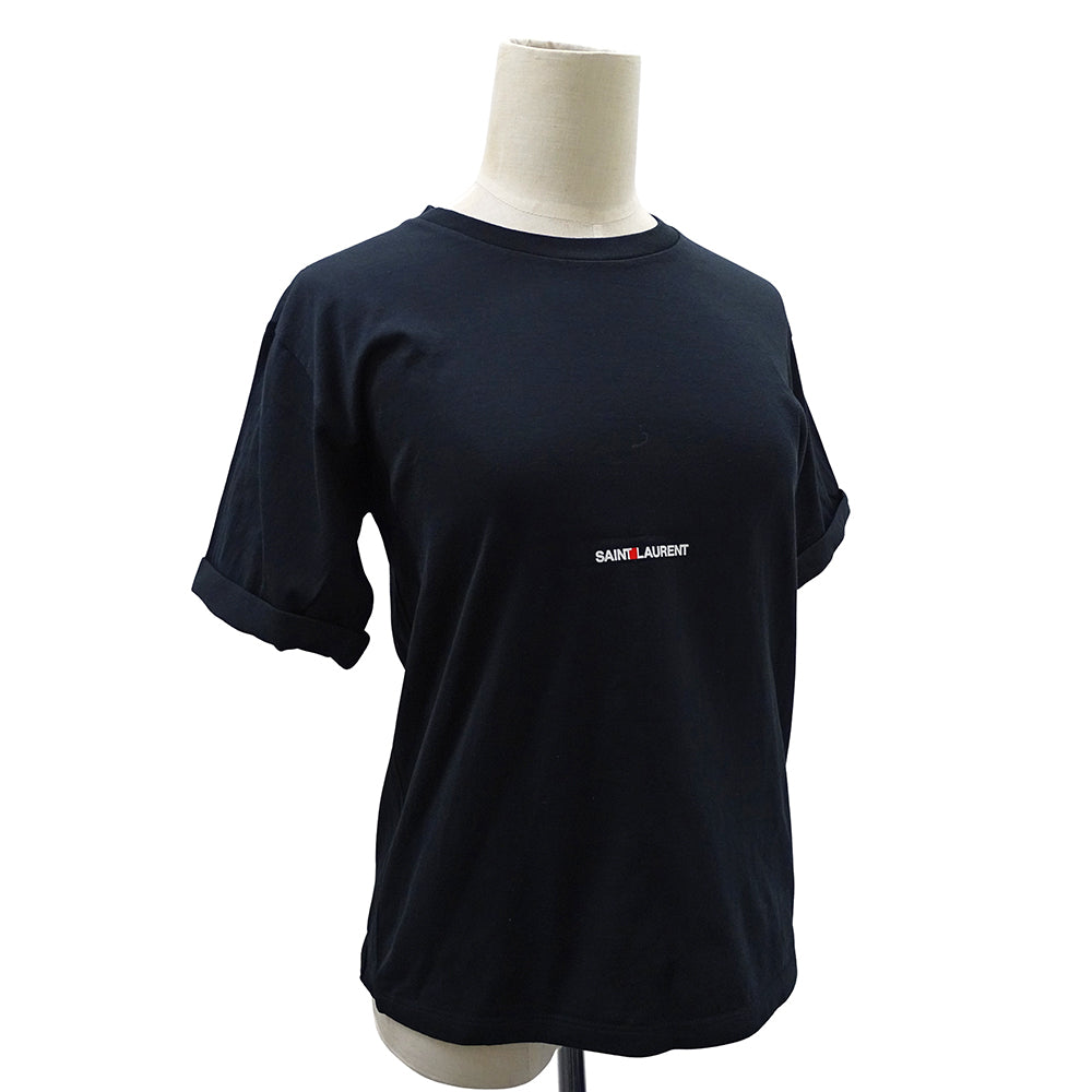 SAINT LAURENT サンローラン 半袖Ｔシャツ ブラック コットン レディース 【中古】