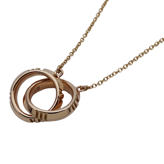 TIFFANY&Co. ティファニー アトラス X クローズド インターロッキング ネックレス 750PG ピンクゴールド レディース 磨き済み 【中古】