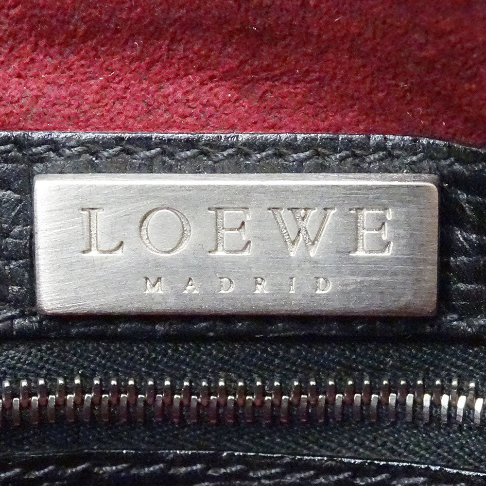 LOEWE ロエベ ショルダーバッグ ブラック レザー レディース 【中古】