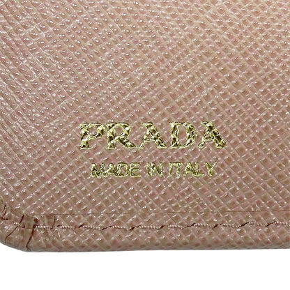 PRADA プラダ 二つ折り財布 ピンクベージュ 1ML018 レディース 【中古】
