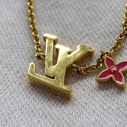 LOUIS VUITTON ルイ・ヴィトン ブレスレット LVアイコニック ブレスレット ゴールド ピンク レディース M1138A 【中古】