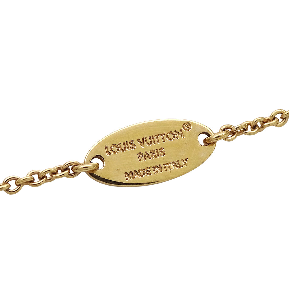 LOUIS VUITTON ルイ・ヴィトン ブレスレット LVアイコニック ブレスレット ゴールド ピンク レディース M1138A 【中古】