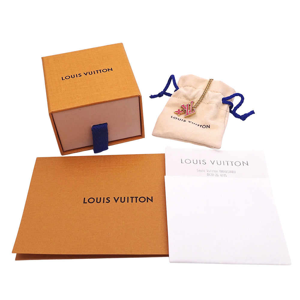 LOUIS VUITTON ルイ・ヴィトン ブレスレット LVアイコニック ブレスレット ゴールド ピンク レディース M1138A 【中古】