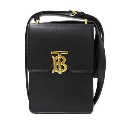 BURBERRY バーバリー ショルダーバッグ ブラック レザー レディース 【中古】