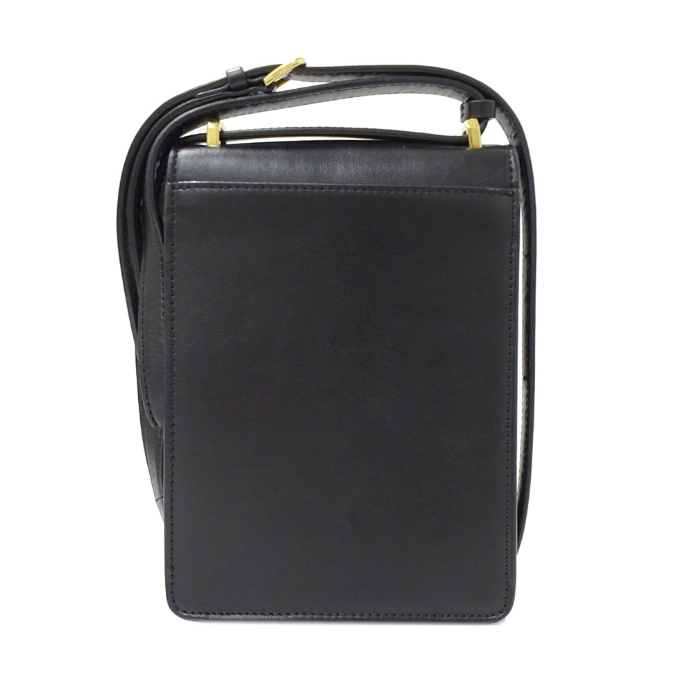 BURBERRY バーバリー ショルダーバッグ ブラック レザー レディース 【中古】