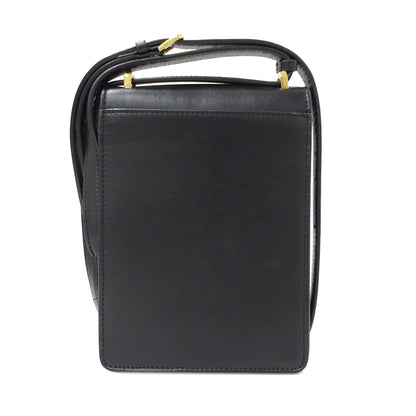 BURBERRY バーバリー ショルダーバッグ ブラック レザー レディース 【中古】