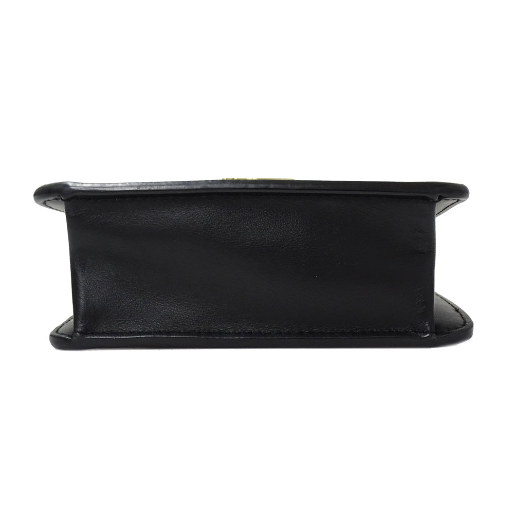 BURBERRY バーバリー ショルダーバッグ ブラック レザー レディース 【中古】