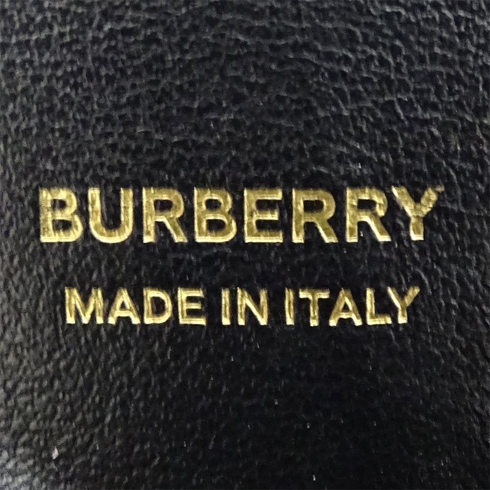 BURBERRY バーバリー ショルダーバッグ ブラック レザー レディース 【中古】