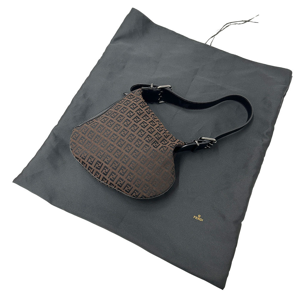 FENDI フェンディ ハンドバッグ ズッキーノ ワンショルダー ブラウン レディース 【中古】