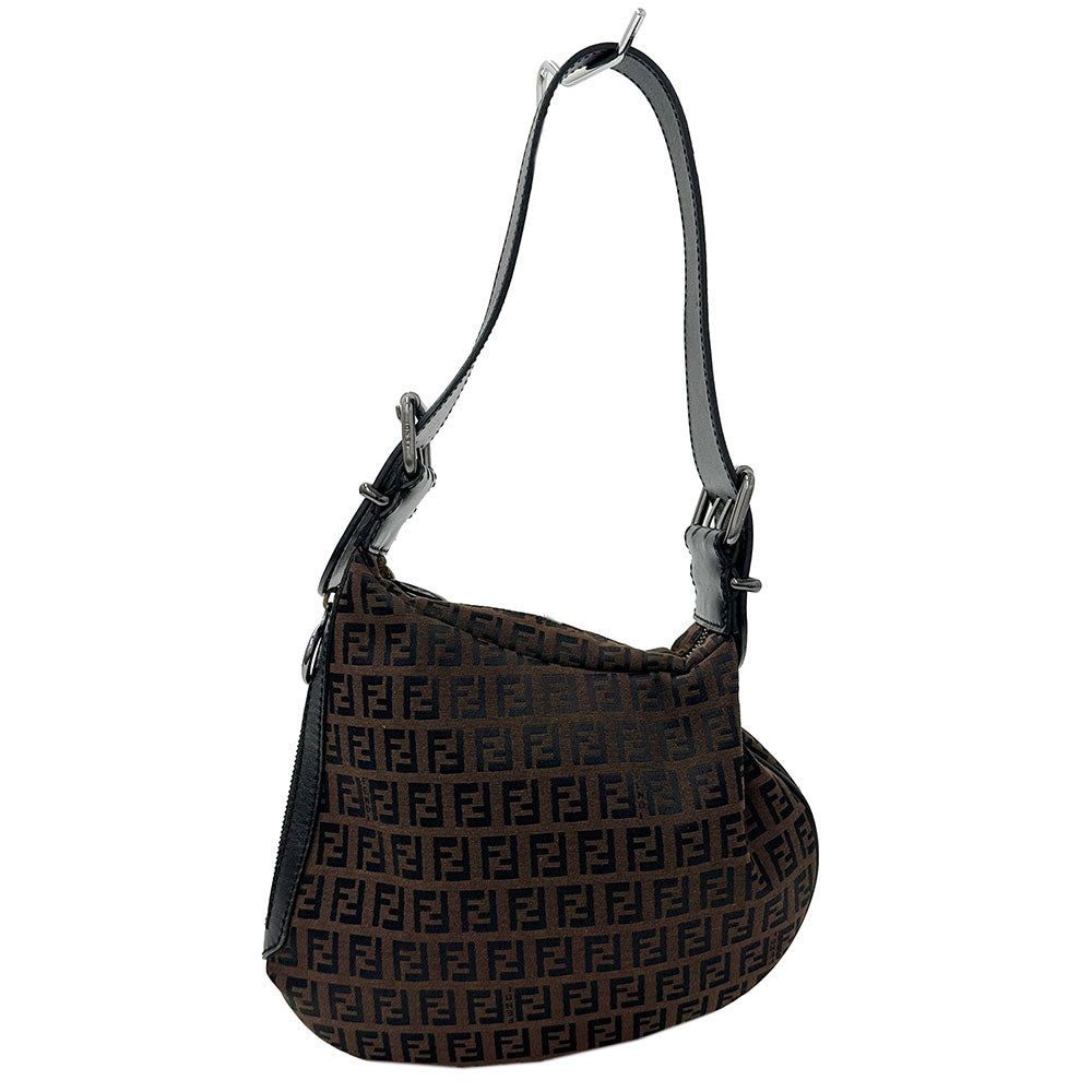 FENDI フェンディ ハンドバッグ ズッキーノ ワンショルダー ブラウン レディース 【中古】