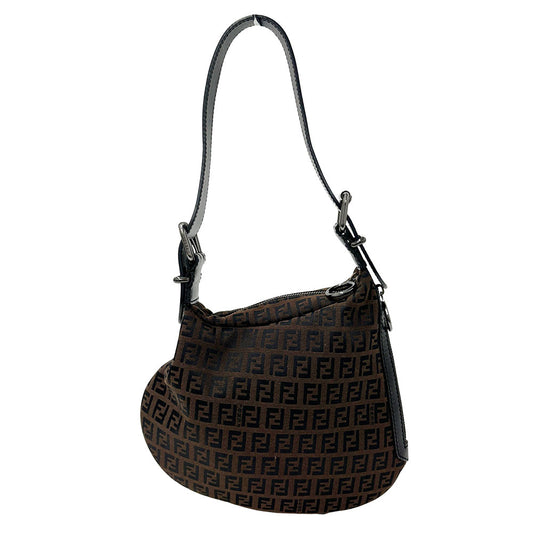 FENDI フェンディ ハンドバッグ ズッキーノ ワンショルダー ブラウン レディース 【中古】