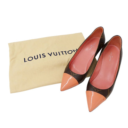 LOUIS VUITTON ルイ・ヴィトン パンプス モノグラム ピンク ブラウン モノグラムキャンバス レディース 【中古】
