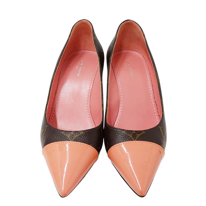 LOUIS VUITTON ルイ・ヴィトン パンプス モノグラム ピンク ブラウン モノグラムキャンバス レディース 【中古】