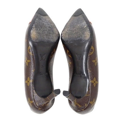 LOUIS VUITTON ルイ・ヴィトン パンプス モノグラム ピンク ブラウン モノグラムキャンバス レディース 【中古】