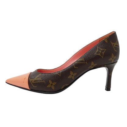 LOUIS VUITTON ルイ・ヴィトン パンプス モノグラム ピンク ブラウン モノグラムキャンバス レディース 【中古】