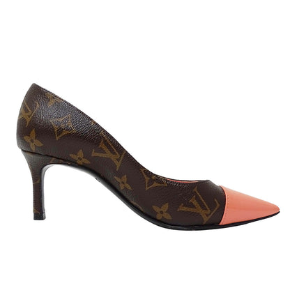 LOUIS VUITTON ルイ・ヴィトン パンプス モノグラム ピンク ブラウン モノグラムキャンバス レディース 【中古】