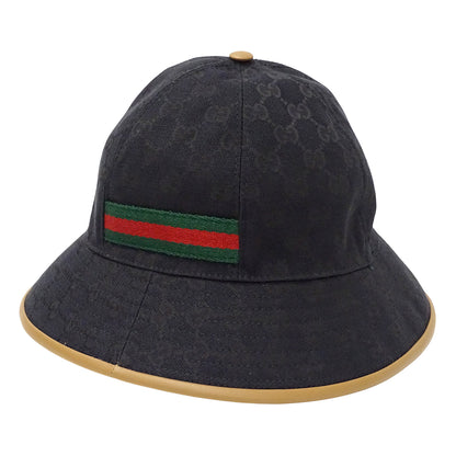 GUCCI グッチ ハット シェリー ブラック 722377 GGキャンバス レディース メンズ 【中古】