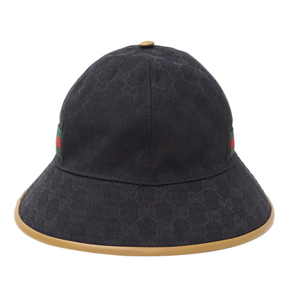 GUCCI グッチ ハット シェリー ブラック 722377 GGキャンバス レディース メンズ 【中古】