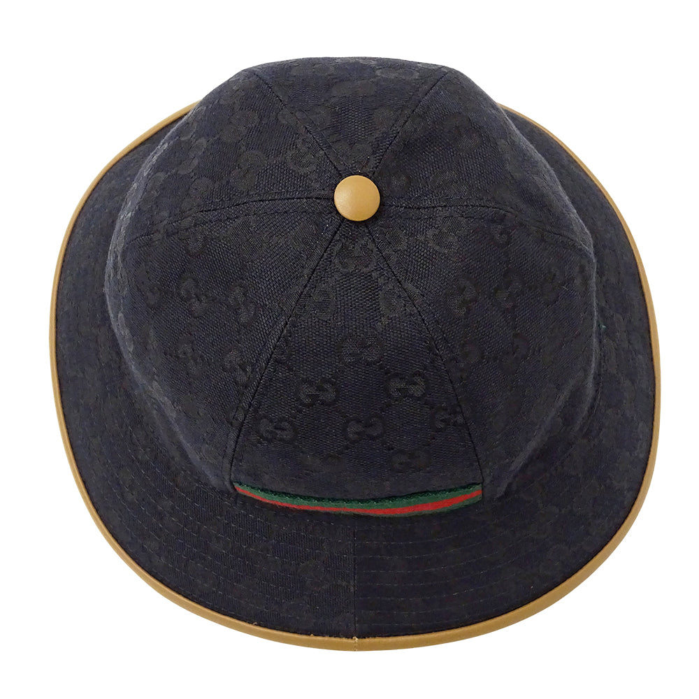 GUCCI グッチ ハット シェリー ブラック 722377 GGキャンバス レディース メンズ 【中古】