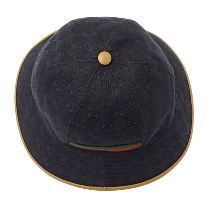 GUCCI グッチ ハット シェリー ブラック 722377 GGキャンバス レディース メンズ 【中古】