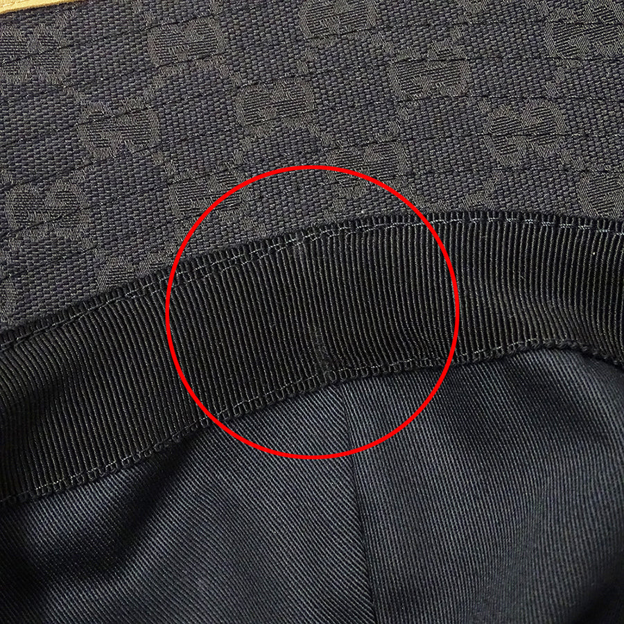 GUCCI グッチ ハット シェリー ブラック 722377 GGキャンバス レディース メンズ 【中古】