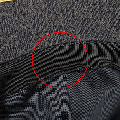 GUCCI グッチ ハット シェリー ブラック 722377 GGキャンバス レディース メンズ 【中古】