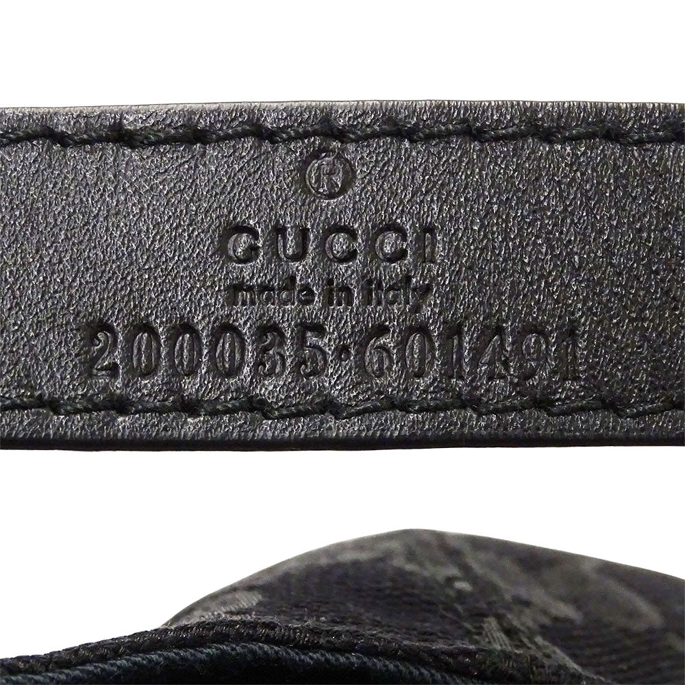 GUCCI グッチ ウェブストライプ付きGGキャンバスベースボールキャップ キャップ GGキャンバス シェリー ブラック 200035 GGキャンバス レディース メンズ 【中古】