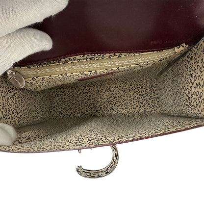 Cartier カルティエ パンテール ハンドバッグ ボルドー パテントレザー レディース 【中古】