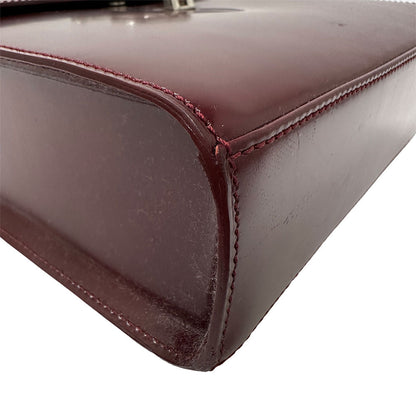 Cartier カルティエ パンテール ハンドバッグ ボルドー パテントレザー レディース 【中古】