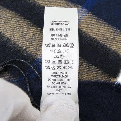BURBERRY バーバリー マフラー・ストール ネイビー ベージュ カシミヤ レディース メンズ 【中古】
