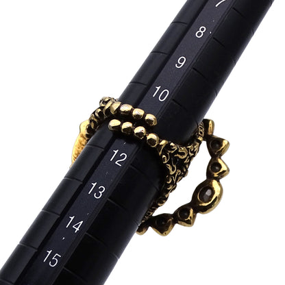 GUCCI グッチ リング 指輪 GGマーモント メタル ゴールド マルチカラー 約11号 レディース メンズ 【中古】