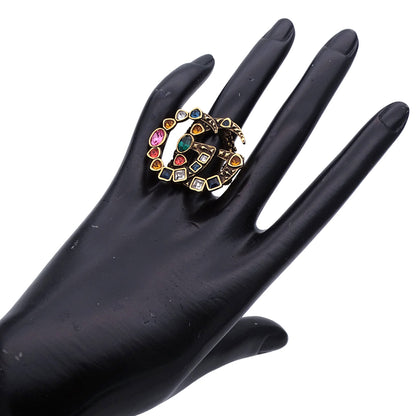 GUCCI グッチ リング 指輪 GGマーモント メタル ゴールド マルチカラー 約11号 レディース メンズ 【中古】