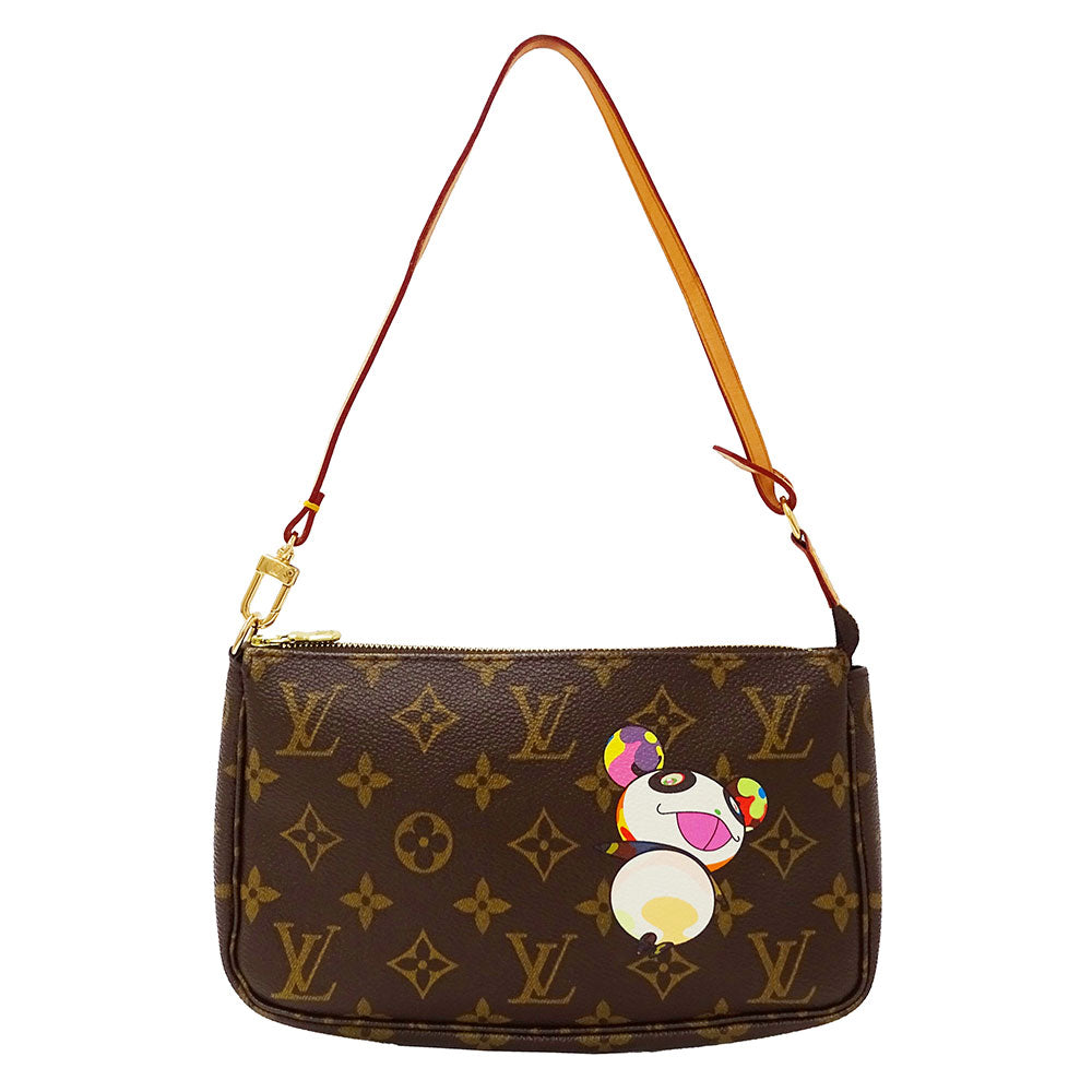 LOUIS VUITTON ルイ・ヴィトン ポシェット・アクセソワール ポーチ モノグラムパンダ ブラウン M51981 モノグラムキャンバス レディース 【中古】