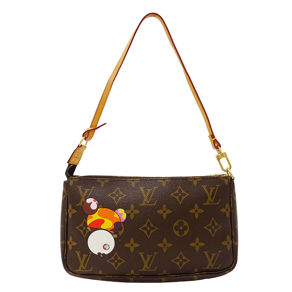 LOUIS VUITTON ルイ・ヴィトン ポシェット・アクセソワール ポーチ モノグラムパンダ ブラウン M51981 モノグラムキャンバス レディース 【中古】