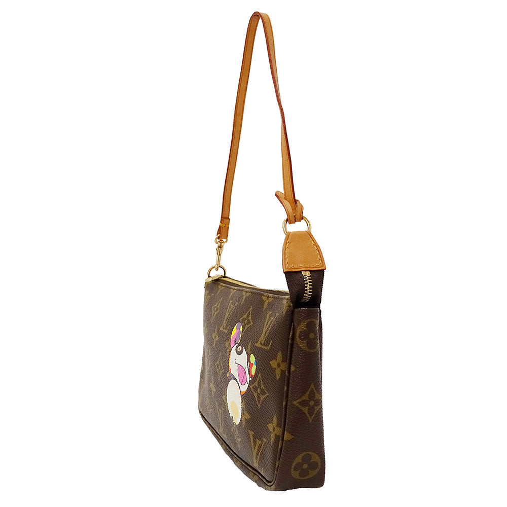 LOUIS VUITTON ルイ・ヴィトン ポシェット・アクセソワール ポーチ モノグラムパンダ ブラウン M51981 モノグラムキャンバス レディース 【中古】