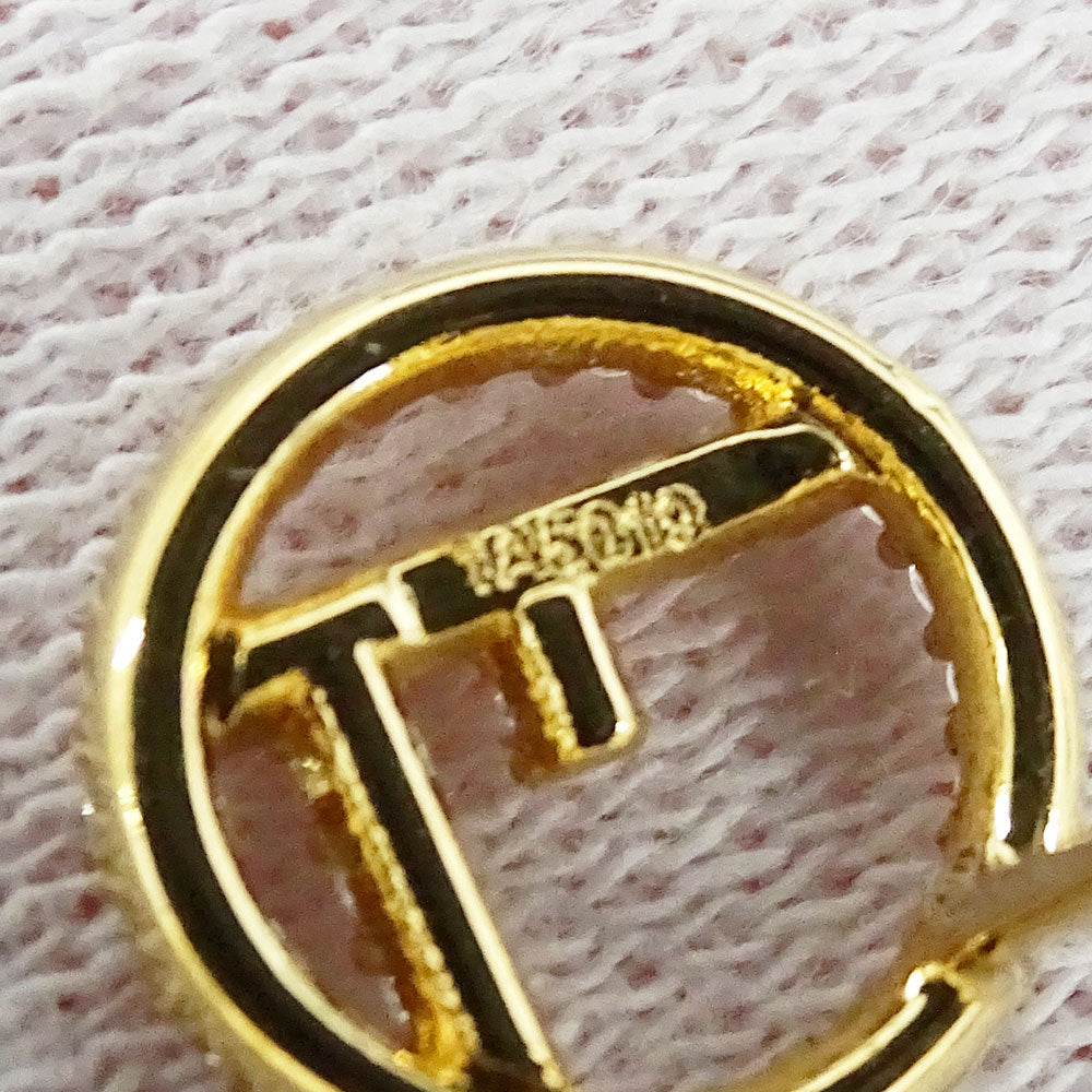 FENDI フェンディ ピアス エフイズ ラインストーン ゴールド レディース 【中古】