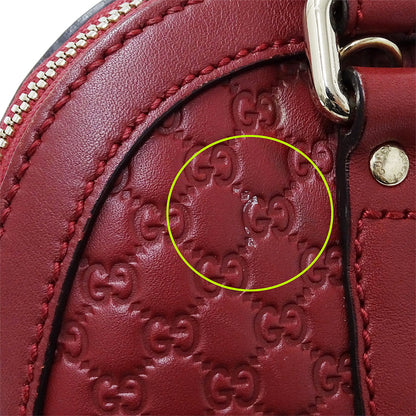 GUCCI グッチ 2wayバッグ マイクロシマ レッド 449654 シマレザー レディース 【中古】