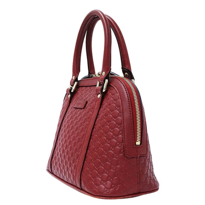 GUCCI グッチ 2wayバッグ マイクロシマ レッド 449654 シマレザー レディース 【中古】