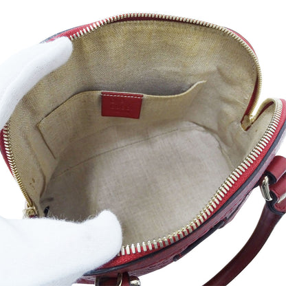 GUCCI グッチ 2wayバッグ マイクロシマ レッド 449654 シマレザー レディース 【中古】