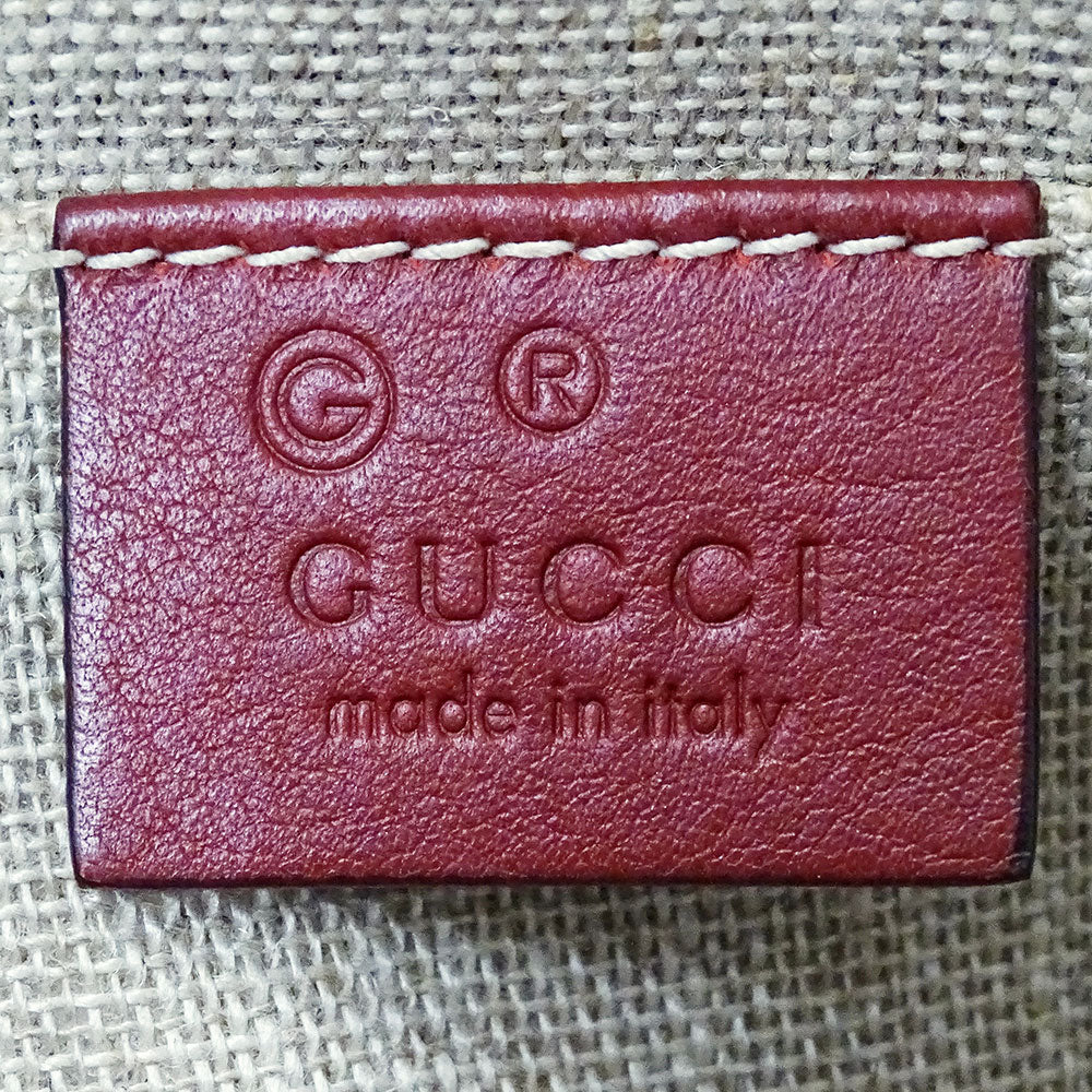 GUCCI グッチ 2wayバッグ マイクロシマ レッド 449654 シマレザー レディース 【中古】