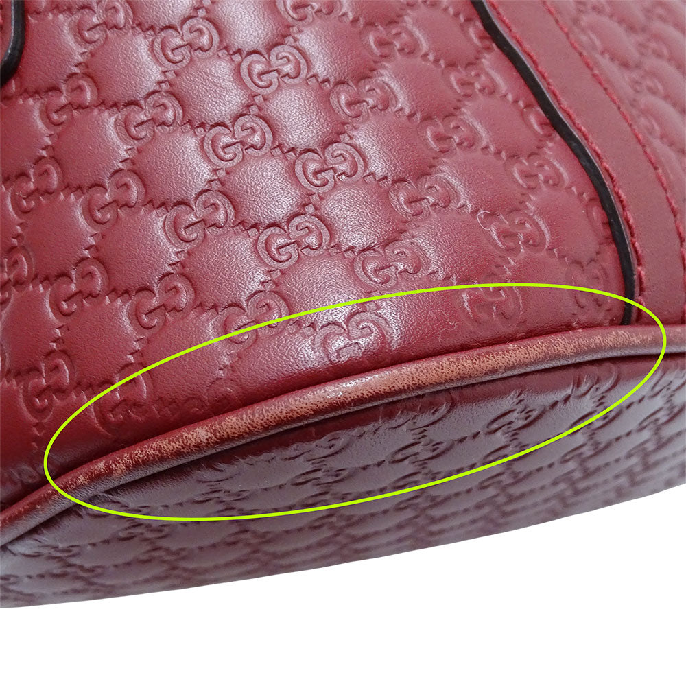 GUCCI グッチ 2wayバッグ マイクロシマ レッド 449654 シマレザー レディース 【中古】