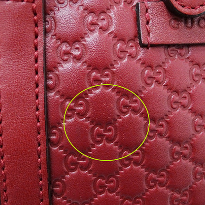 GUCCI グッチ 2wayバッグ マイクロシマ レッド 449654 シマレザー レディース 【中古】
