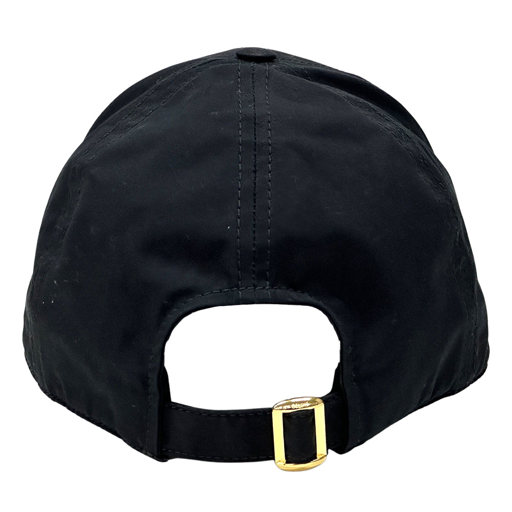 CELINE セリーヌ キャップ トリオンフ ブラック キャンバス レディース メンズ 【中古】